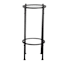 2-Tier Tempered Glass Top with Metal Black Frame Accent Table